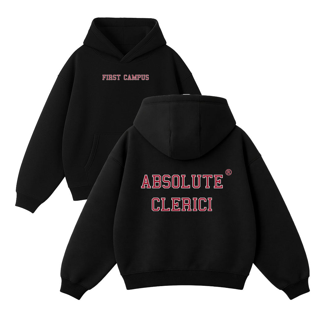 Felpa Nera Boxy Fit Clerici
