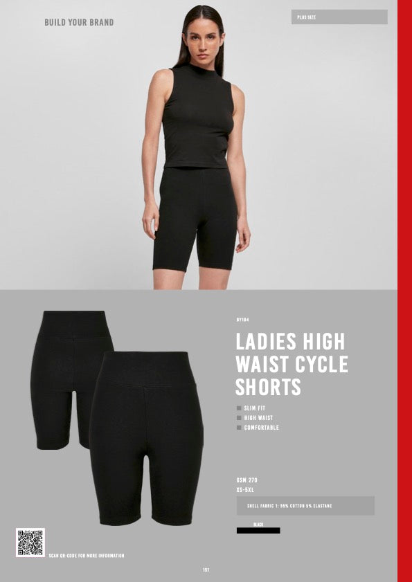 Ladies High Waist Cycle Shorts