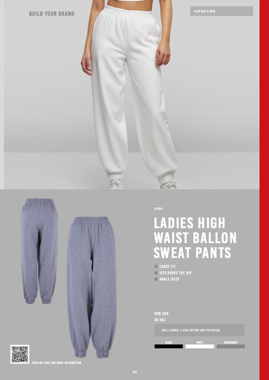Ladies High Waist Ballon Sweat Pants