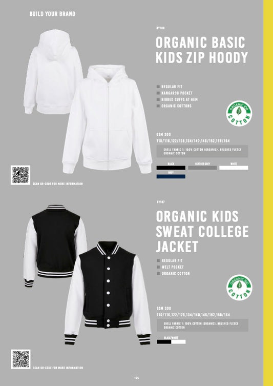 (Organic) Kids Zip Hoody / College Jacket