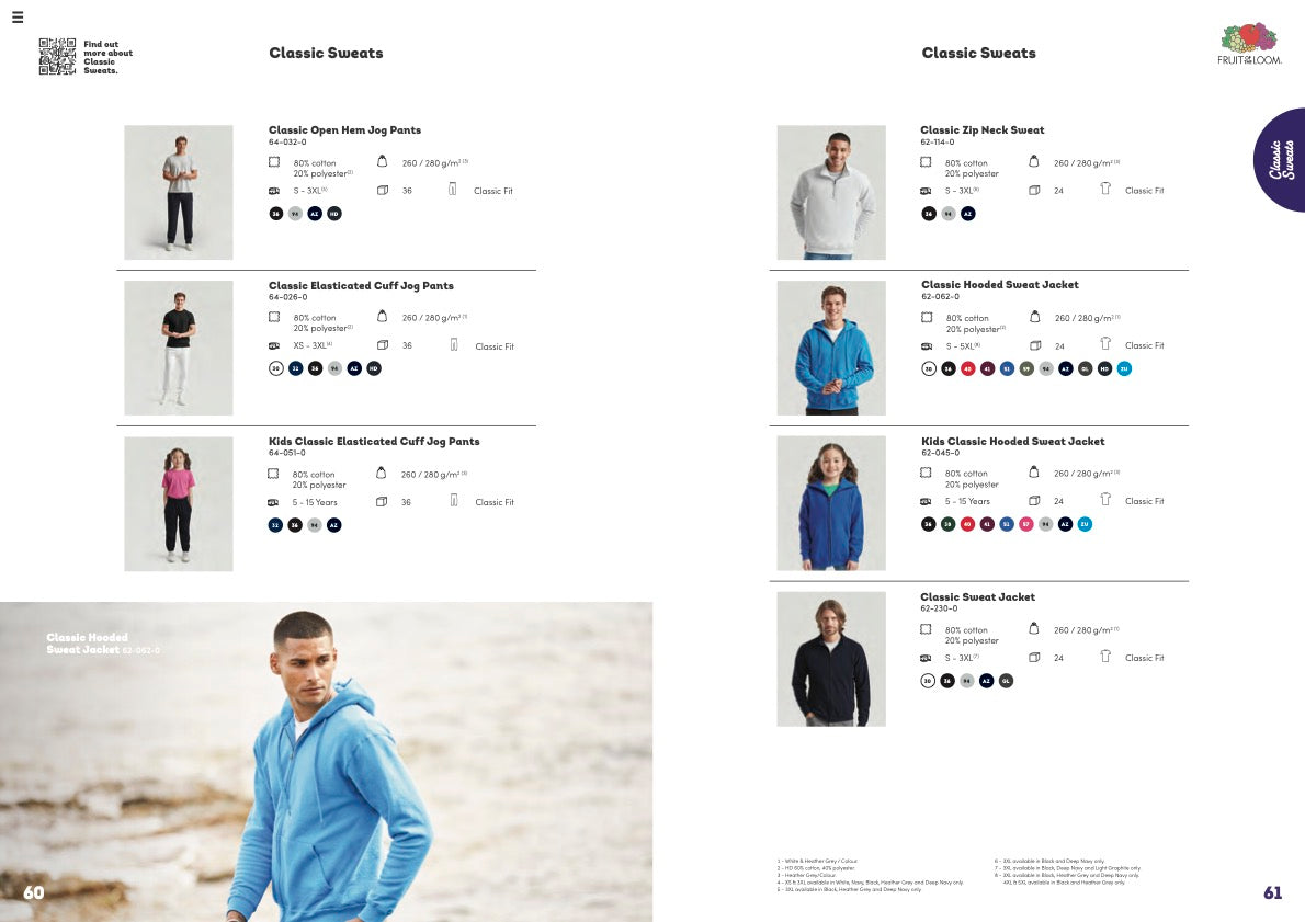 Classic Sweat Set-In/Hooded/Zip/Pants