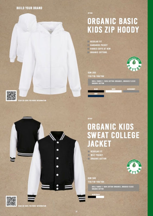 (Organic) Kids Zip Hoody / College Jacket