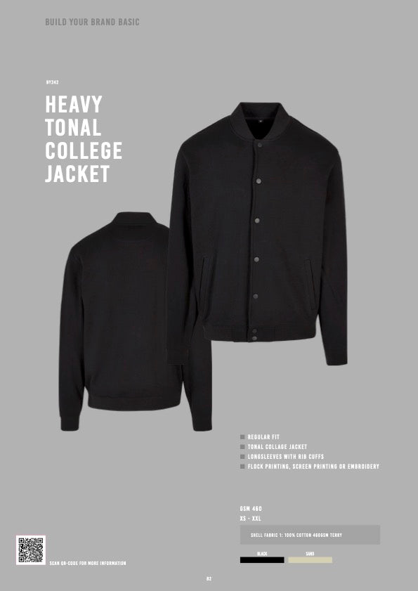 Heavy Tonal College Jacket