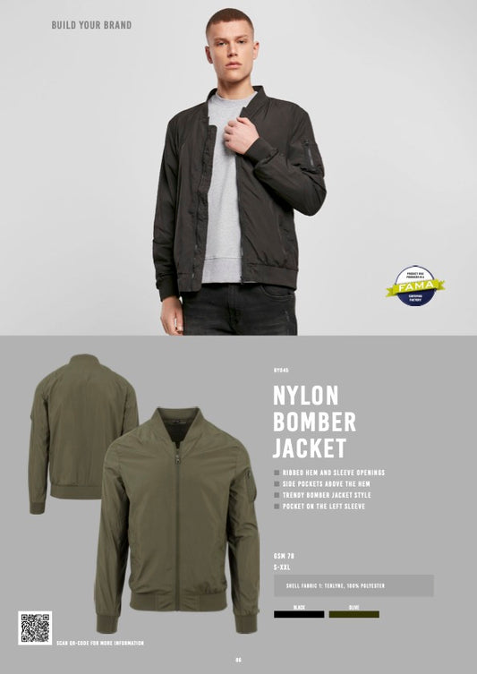 Nylon Bomber Jacket