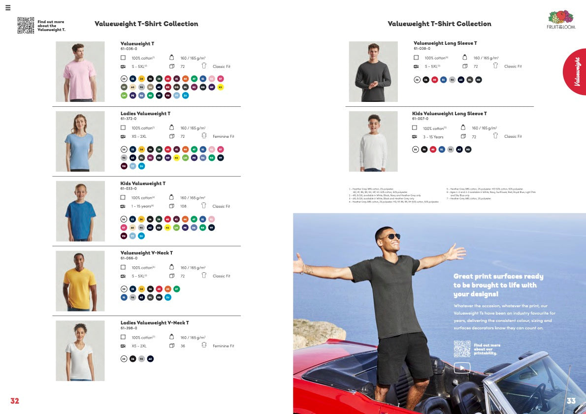 Valueweight T-Shirt/V-Neck T/Longsleeve