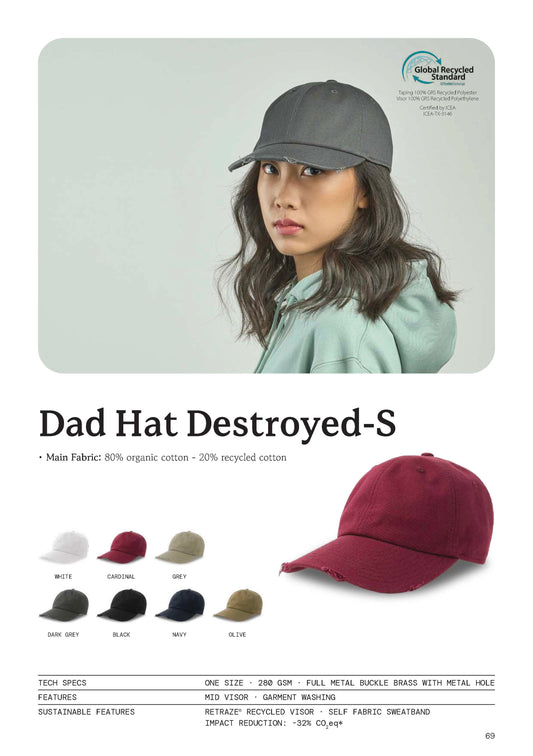 Dad Hat Destroyed-S