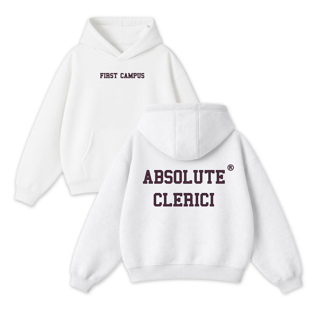 Felpa Bianca Boxy Fit Clerici