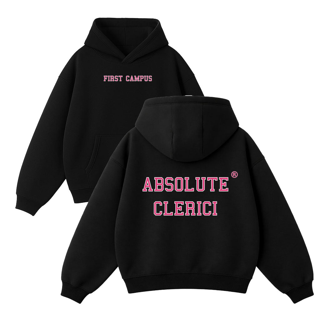 Felpa Nera Boxy Fit Clerici