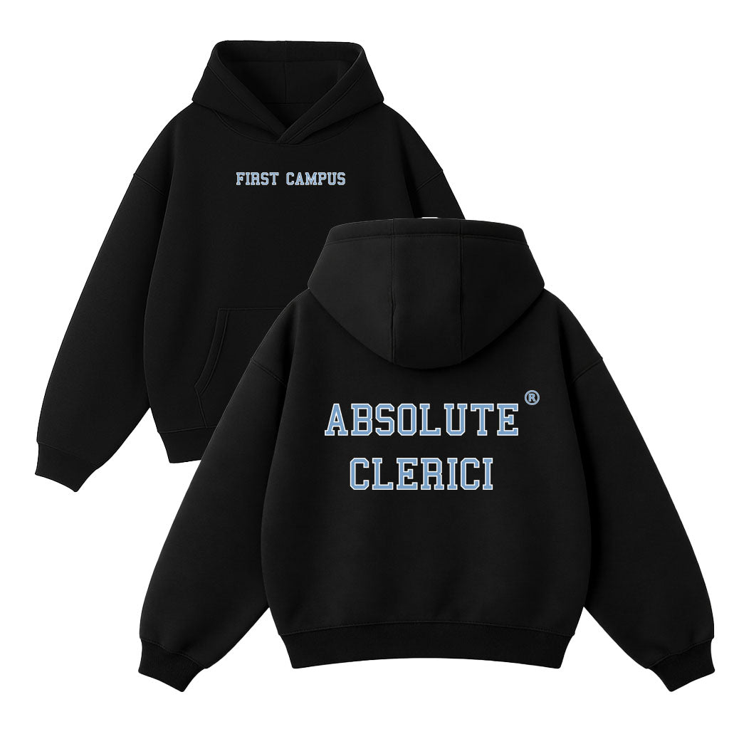 Felpa Nera Boxy Fit Clerici
