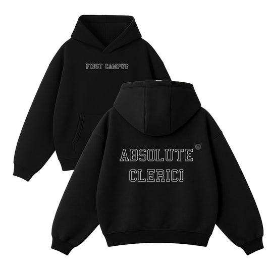 Felpa Nera Boxy Fit Clerici